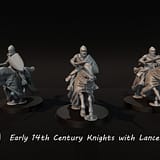 11th Century Knights with lances at up