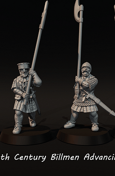 13th Century Billmen Advancing