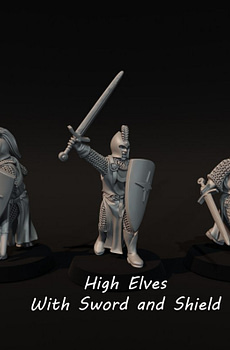 Hight elves with Sword and Shield