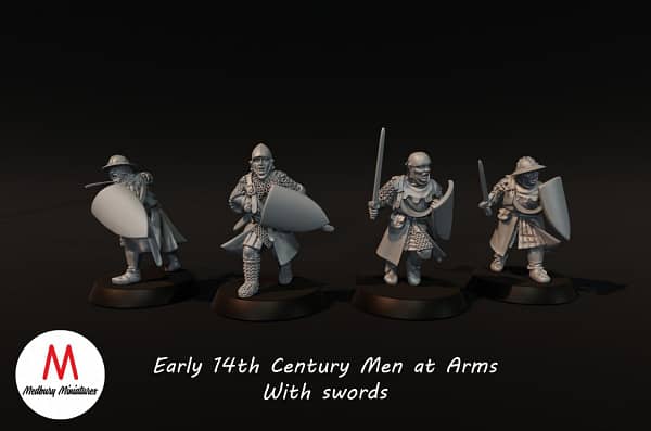 Early 14th Century Men at Arms with Swords