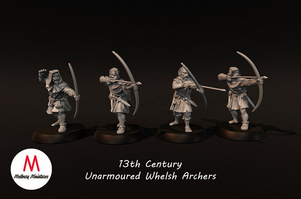 13th Century Unarmored Welsh Archers