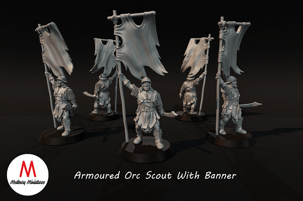 Amoured Orc Scout W_Banner 1