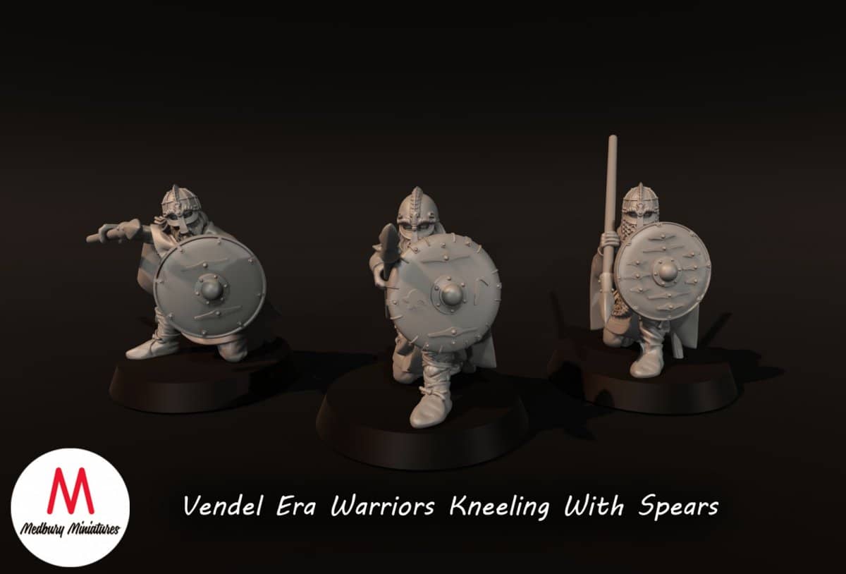 Dark Ages - Vendel Era Warriors Kneeling With Spears - Day of Battle ...